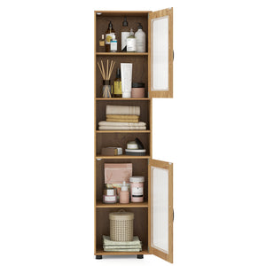 Tall Bathroom Storage Cabinet 67 Inches Freestanding Storage Organizer-Natural