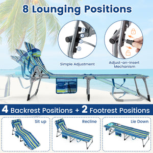 Tanning Chair with Face Arm Holes Folding Chair-Multicolor