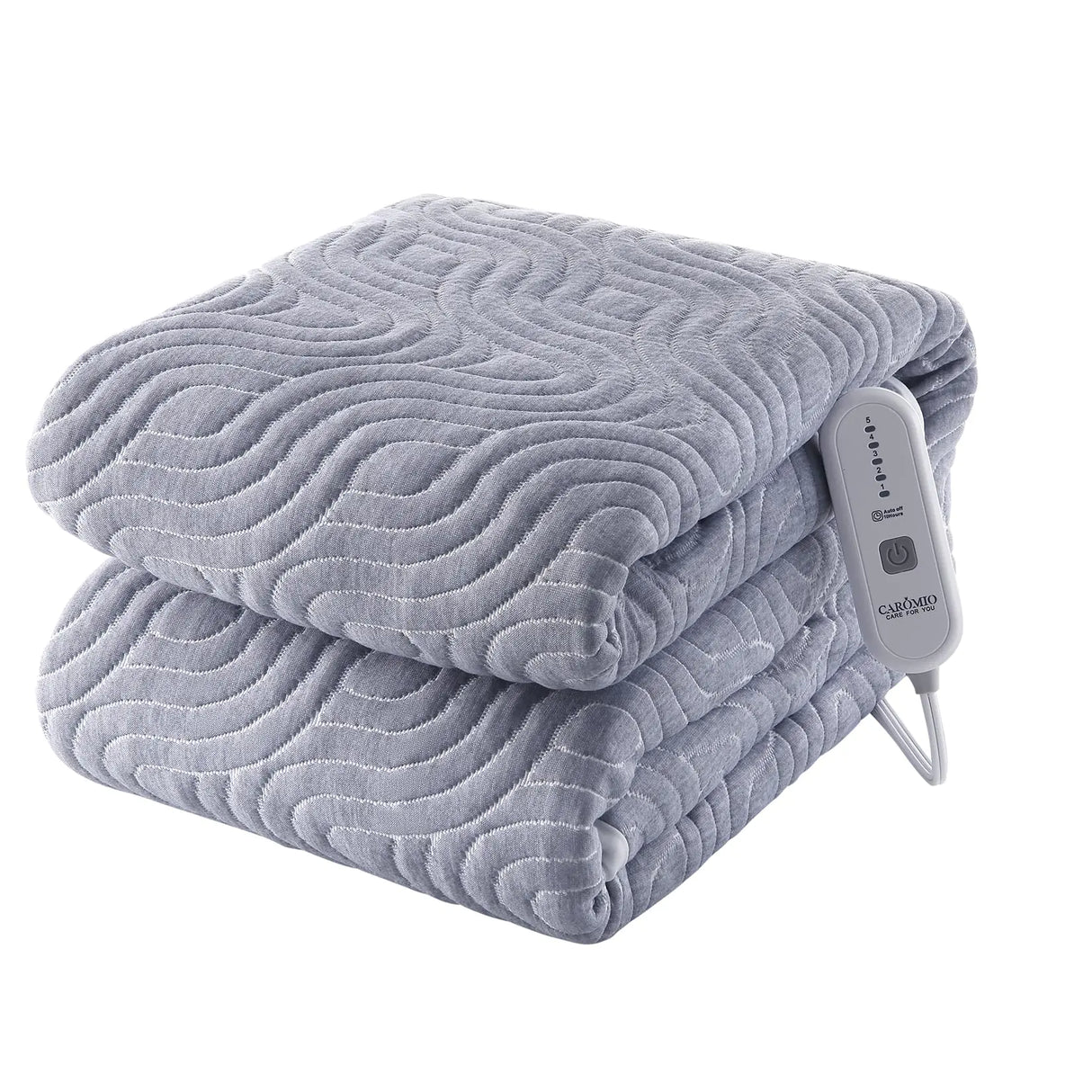 CAROMIO Full Heated Mattress Pad - Air Layer Electric Mattress Pad Topper Full Size with 5 Heat Settings & 10 hr Timer Auto Off 18" Deep Pocket Bed Warmer Heating Mattress Pad Full 54"x75" Grey