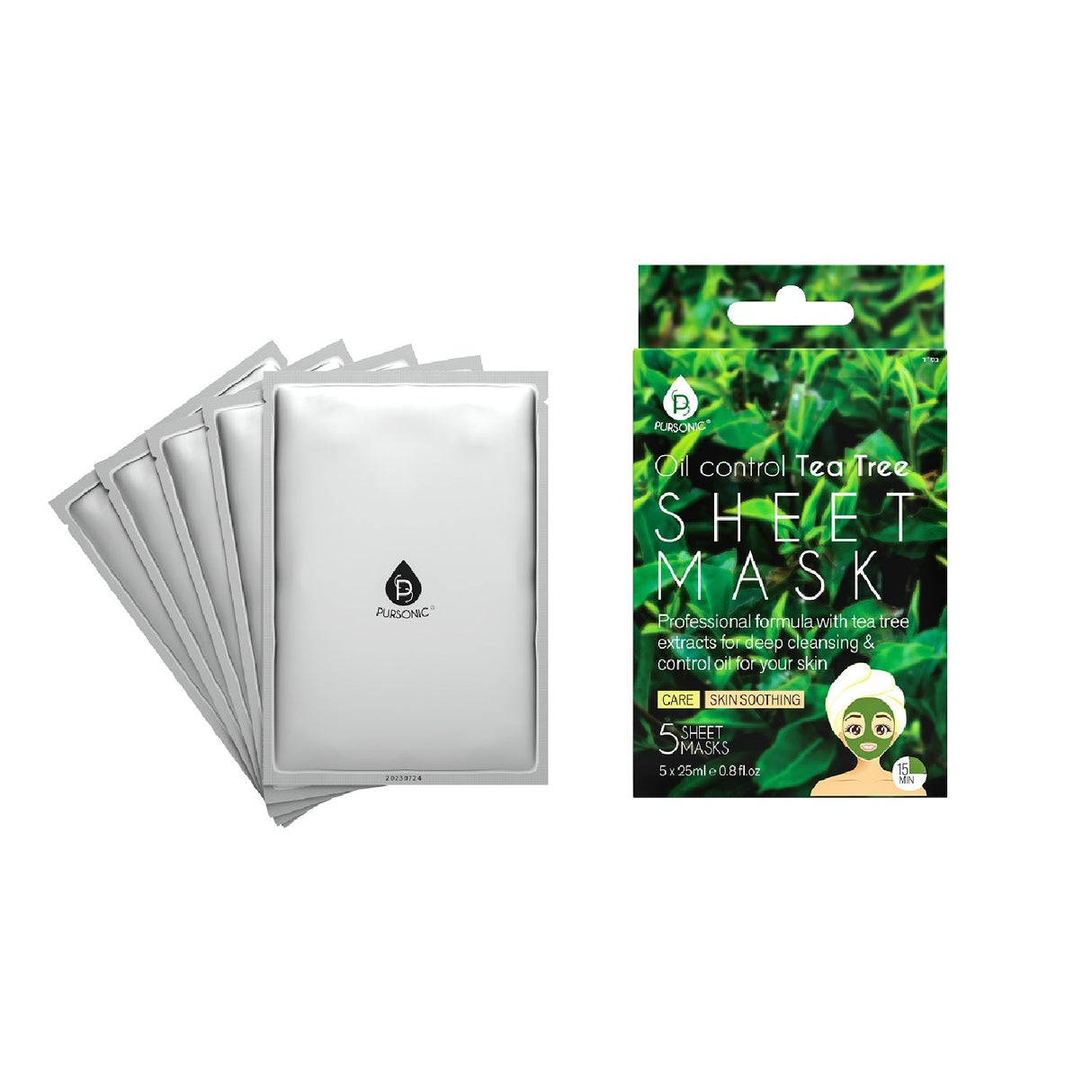Oil Control Tea Tree Sheet Mask by Pursonic