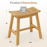 Teak Wood Shower Stool with Curved Seat for Inside Shower Spa