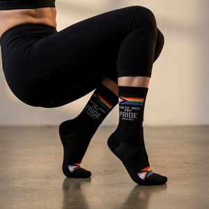 These Are My Pride Socks | LGBTQ+ Rainbow and Black | Gift for Her Him They