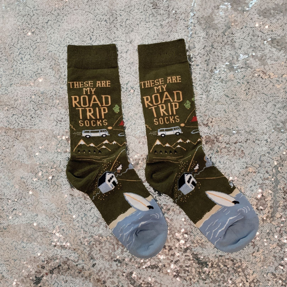 These Are My Road Trip Socks | Fun Travel-Inspired Crew Socks