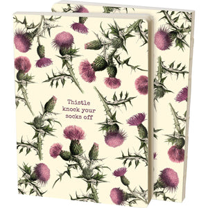 Thistle Knock Your Socks Off Double-Sided Journal | 160-Page Lined Notebook