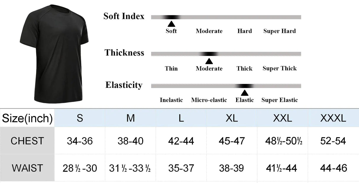 MCPORO Workout Shirts for Men Short Sleeve Quick Dry Athletic Gym Active T Shirt Moisture Wicking XX-Large 5 Pack Black, Dark Grey, Light Grey, White, Navy