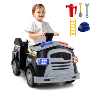Toddler Fire Toy Car with Shovel and Wrench for Ages 37-95 Months-Black