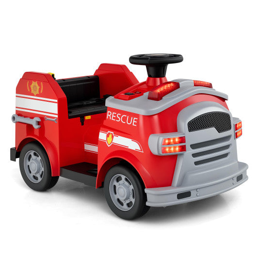 Toddler Fire Toy Car with Shovel and Wrench for Ages 37-95 Months-Red