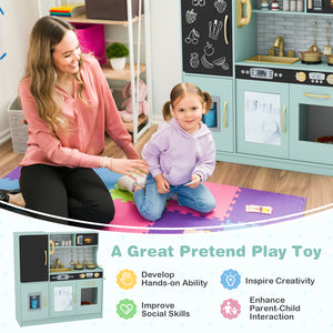 Toddler Pretend Play Kitchen for Boys and Girls 3-6 Years Old-Green