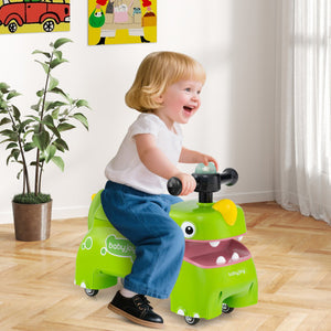 Toddler Ride on Toy Walking Sliding Car with Lights and Music-Green