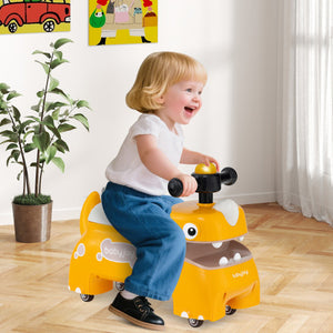 Toddler Ride on Toy Walking Sliding Car with Lights and Music-Yellow