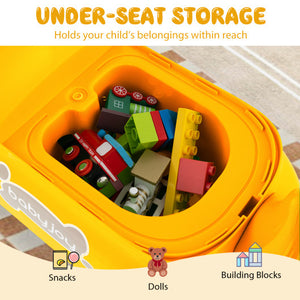 Toddler Ride on Toy Walking Sliding Car with Lights and Music-Yellow