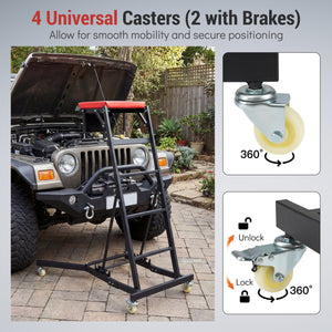 Topside Automotive Engine Creeper with 400 Pounds Capacity 42-69 Inches