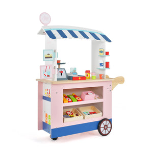 Toy Cart Play Set with POS Machine and Lovely Scale-Multicolor