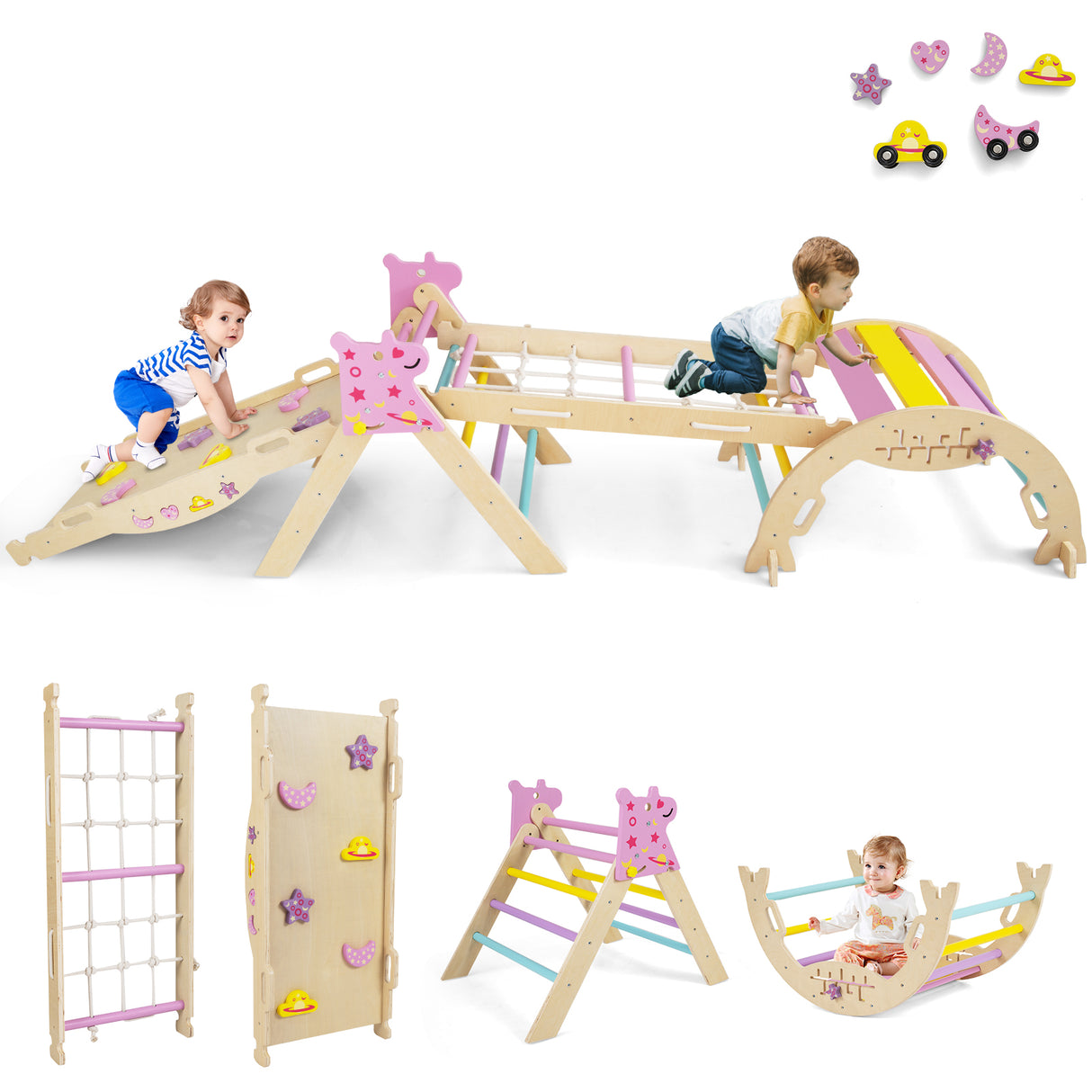Triangle Set 8-in-1 Foldable Baby Climbing Toys Unicorn Theme