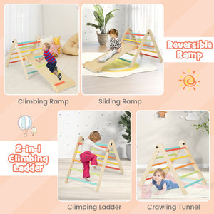 3-in-1 Triangular Climbing Toys for Toddlers-Multicolor