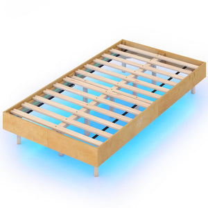 Twin/Full/Queen Size Floating Bed Frame with LED Lights for Bedroom-Twin