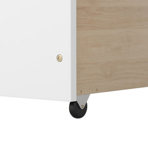 Twin House Bed with 2 Storage Drawers and Roof & Fence Rails-White