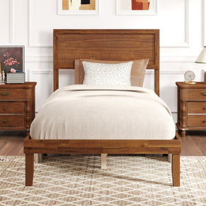 Twin/Full/Queen Size Bed Frame with Headboard and Wooden Slats Support-Twin Size