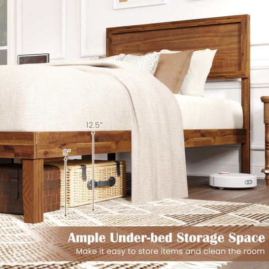 Twin/Full/Queen Size Bed Frame with Headboard and Wooden Slats Support-Twin Size
