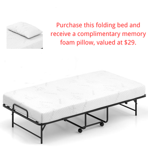 ãFree $29 Pillow with Bed Purchaseã‘Twin Size Folding Bed with 5 Inch Mattress