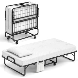 Twin Size Folding Bed with 5 Inch Mattress