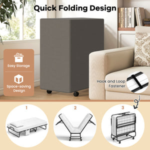 Twin Size Folding Bed with 5 Inch Mattress