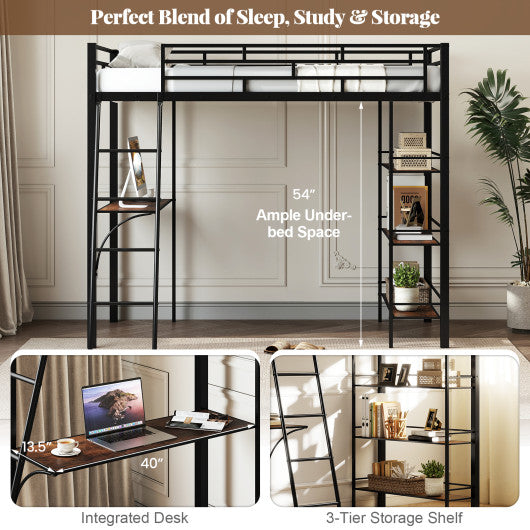2-Tier Coffee Table Slatted Wood Center Table with Storage Shelf-White