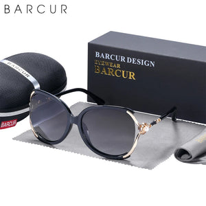 BARCUR Sunglasses Trendy Butterfly Design Fashion Women Sunglasses Polarized Lens Ladies Sun Glasses UV400 Protection for Hot Summer Days