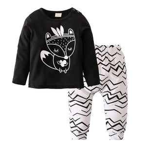 Newborn Baby Boy Clothes Set Long Sleeve Letter Like A Boss T-shirt , Pants Infant Clothing Set For Baby
