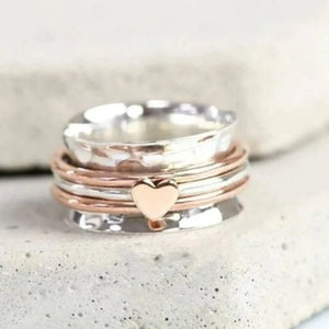 Cherish Self-Love With Heart Spinner Rings