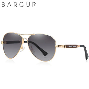 BARCUR Polarized Pilot Sunglasses for Men – Stylish Anti Blue Light UV400 Protection Gradient Mirror Lens Stainless Steel Trendy Frame – Fashion Aviator Sun Glasses for Men Ideal for Driving Travel Summer & Outdoor Activities
