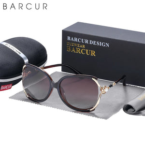 BARCUR Sunglasses Trendy Butterfly Design Fashion Women Sunglasses Polarized Lens Ladies Sun Glasses UV400 Protection for Hot Summer Days