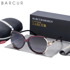 BARCUR Sunglasses Trendy Butterfly Design Fashion Women Sunglasses Polarized Lens Ladies Sun Glasses UV400 Protection for Hot Summer Days