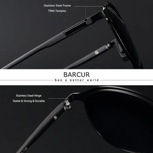 BARCUR Trendy Sunglasses Women’s Polarized Round Frame – Timeless Fashionable Sun Glasses for Driving Casual Wear – UV400 Protection Anti-Reflective Lenses