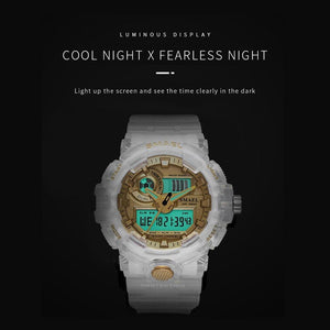 Sport Digital Watch for Men and Woman With Luminous Dual Time Waterproof 5 Bar Modern Men's Military Wristwatch WIth Night Mode