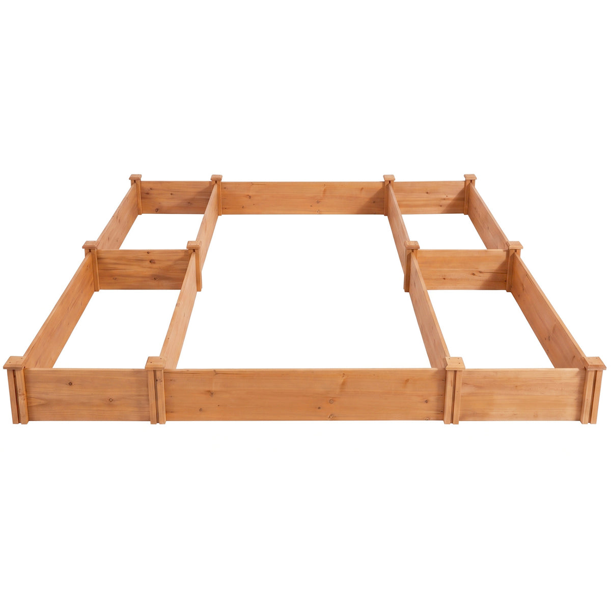 U-Shaped Wooden Garden Raised Bed for Backyard and Patio-Orange