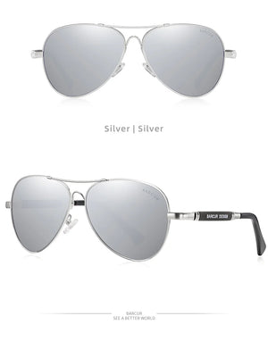 BARCUR Polarized Pilot Sunglasses for Men – Stylish Anti Blue Light UV400 Protection Gradient Mirror Lens Stainless Steel Trendy Frame – Fashion Aviator Sun Glasses for Men Ideal for Driving Travel Summer & Outdoor Activities