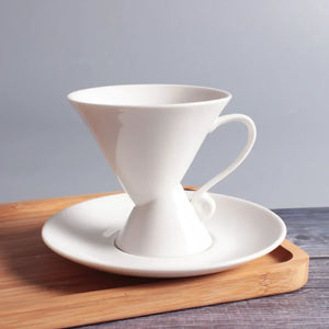European Bone China Coffee Cup and Saucer Set
