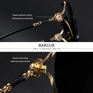 BARCUR Sunglasses Trendy Butterfly Design Fashion Women Sunglasses Polarized Lens Ladies Sun Glasses UV400 Protection for Hot Summer Days