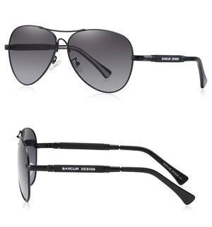 BARCUR Polarized Pilot Sunglasses for Men – Stylish Anti Blue Light UV400 Protection Gradient Mirror Lens Stainless Steel Trendy Frame – Fashion Aviator Sun Glasses for Men Ideal for Driving Travel Summer & Outdoor Activities