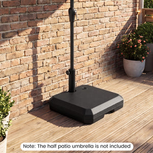 Umbrella Base for Half Patio Umbrellas 48.5 lbs Water & Sand Fillable Umbrella Stand