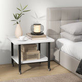 Under Desk Printer Stand with 4 Wheels and Locking Mechanism-Black