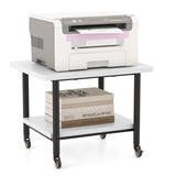 Under Desk Printer Stand with 4 Wheels and Locking Mechanism-Black