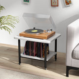 Under Desk Printer Stand with 4 Wheels and Locking Mechanism-Black