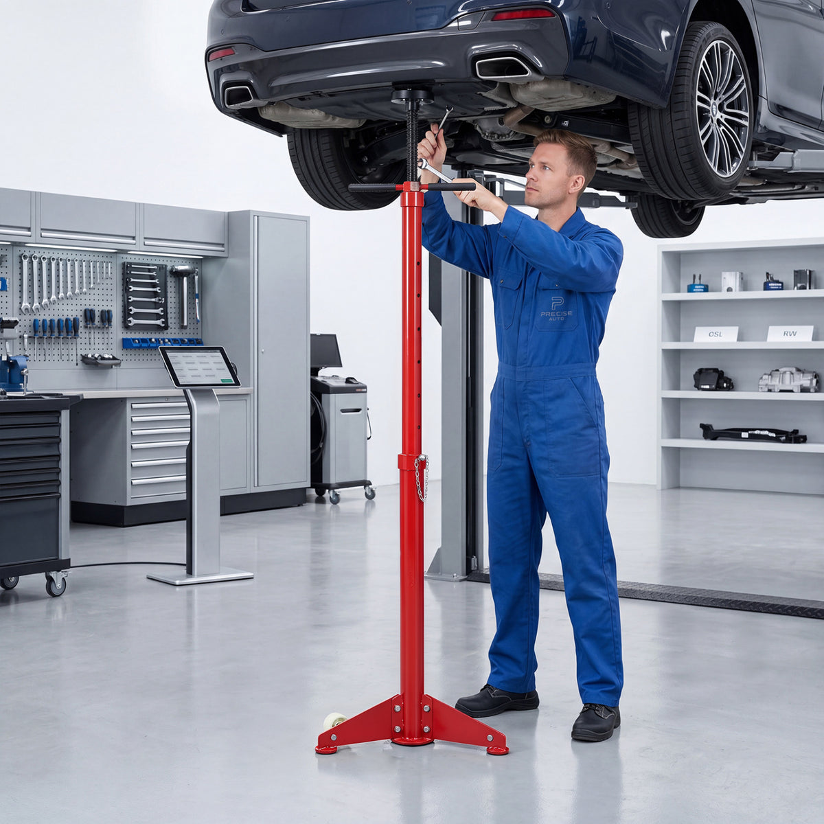 Underhoist Support Stand for Vehicle Components Support-Red