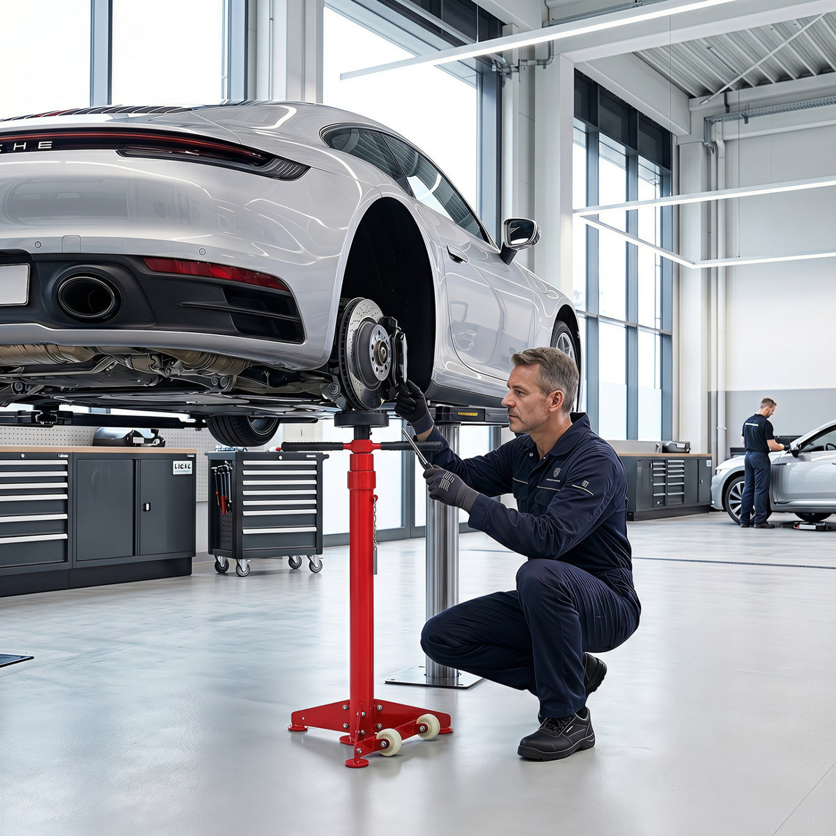 Underhoist Support Stand for Vehicle Components Support-Red