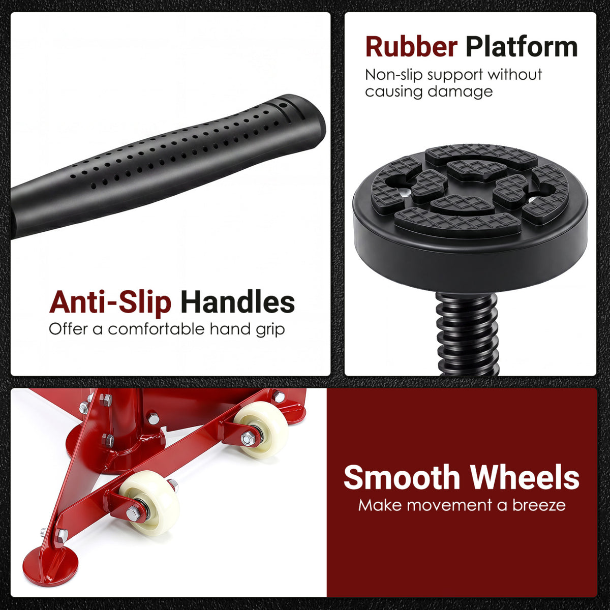 Underhoist Support Stand for Vehicle Components Support-Red