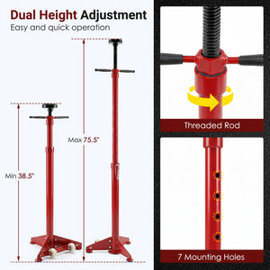 Underhoist Support Stand for Vehicle Components Support-Red