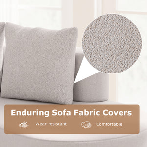 Upholstered Curved Sofa with 2 Cozy Pillows-Gray