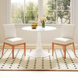 Upholstered Dining Chairs Set of 2 Kitchen Armless Side Chairs with Rubber Wood Legs-Beige